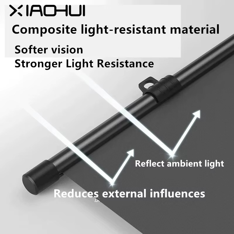 XIAOHUI Anti-Licht Projektionswand 84 Zoll mit 16:9 Format, nicht perforierter Wandtyp für den Haushalt - Bild 4