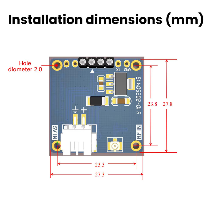Aideepen Hochpräziser Frequenzzähler mit 0,96 Zoll OLED-Display für HF-Signal-Transceiver, 1 kHz bis 100 MHz/20 MHz-2,7 GHz, Blau - Bild 4
