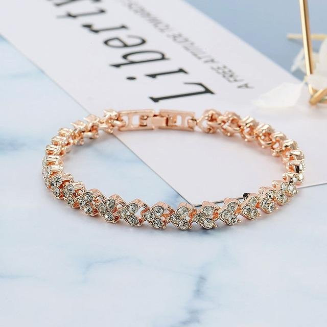 Wucifang Jewelry Armband, Kristall, Roségold, Damen, 18cm - Bild 1