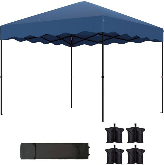 Outsunny Pavillon blau aus Metall und Polyester B/H/L: 297 x 287 x 297 cm - Bild 1