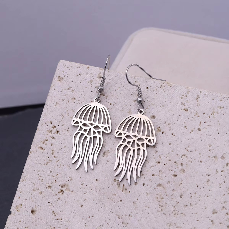 Kinitial Anhänger Jellyfish Art Line, Edelstahl, Unisex - Bild 2