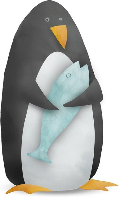 Komar Wandbild Cute Penguin aus Qualitätsvlies, Multicolor, Breite: 40 cm, Höhe: 50 cm - Bild 1