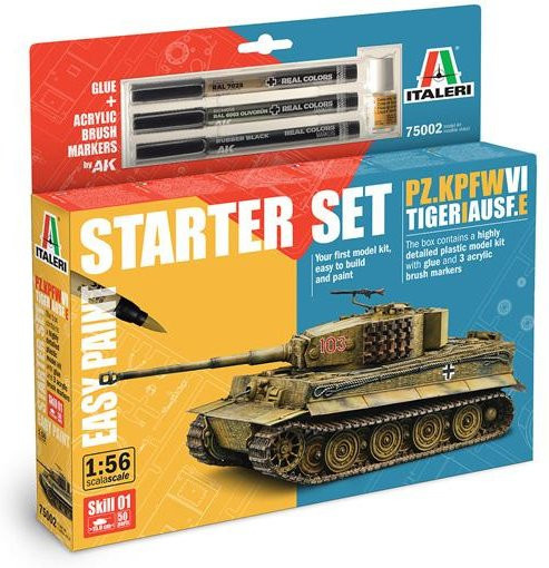 Italeri Pz.Kpfw.VI Tiger I Ausf.E, Modellset, 1:56 - Bild 1
