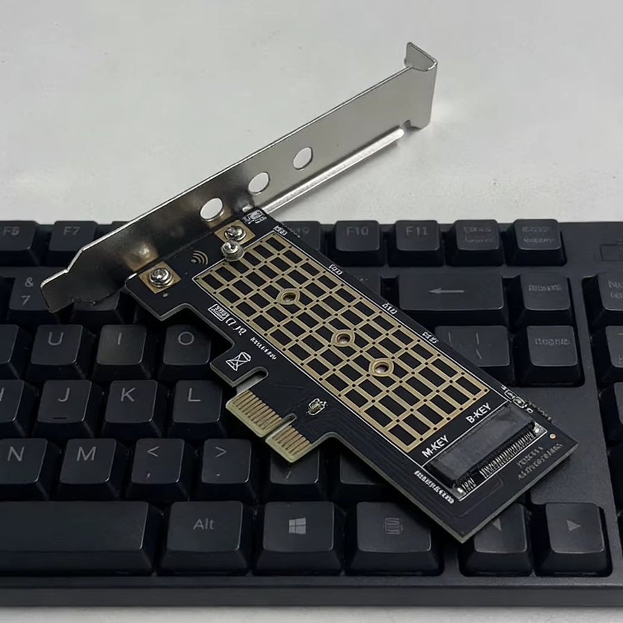 ALLOET M.2 NVMe SSD zu PCIe 3.0 X1 Adapterkarte, 8Gbps M-Key Erweiterungskarte für PC, Schwarz - Bild 3