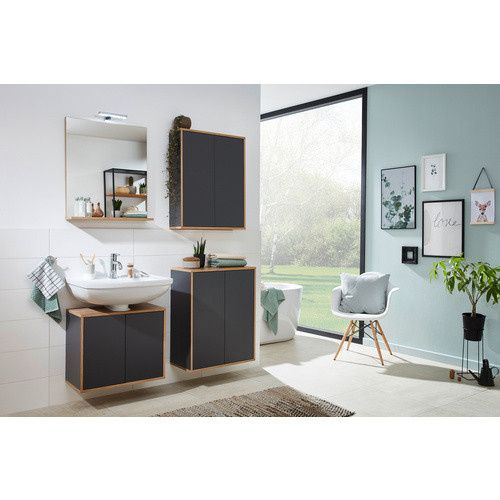 Fackelmann Doppel-Midischrank FINN in Anthrazit mit 2 Türen, B/H/T: 60 x 75 x 30,5 cm - Bild 2