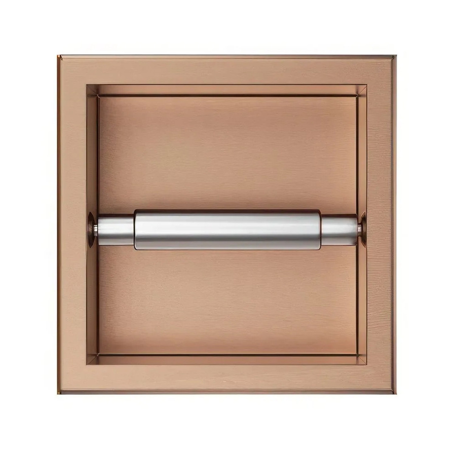 KOLMAN WC-Rollenhalter Unterputz aus Messing in Kupfer/Gold, B/T/H: 17,3 x 17,3 x 17,3 cm - Bild 2