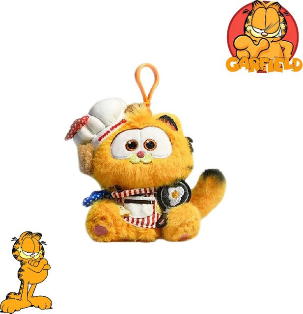 Garfield Plüschpuppe Schlüsselanhänger, Orange, Unisex - Bild 1
