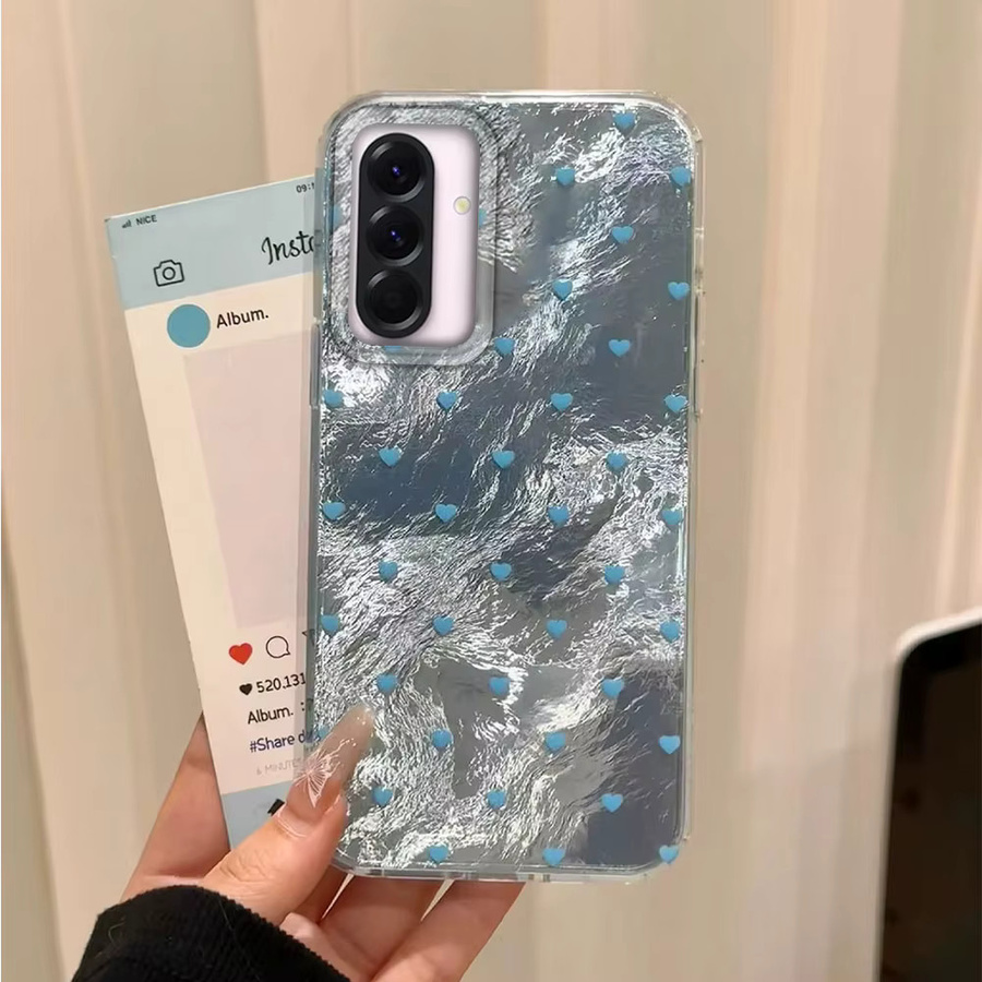 Bunte Handytasche mit Herz-Farbverlauf für Samsung Galaxy A-Serie (A12 bis A56) - Bild 1