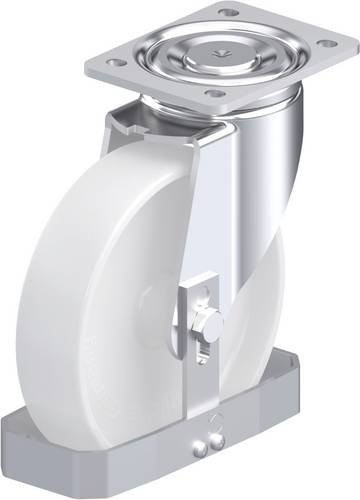 Blickle Stahlblech-Lenkrolle LH-PO 200G-FS in Weiß mit Rad-Durchmesser 200 mm und einer Tragfähigkeit von 600 kg - Bild 1