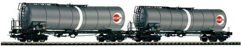 Piko H0 2er-Set Knickkesselwagen OEVA der ÖBB Modellbahnwagen aus Stahl - Bild 1