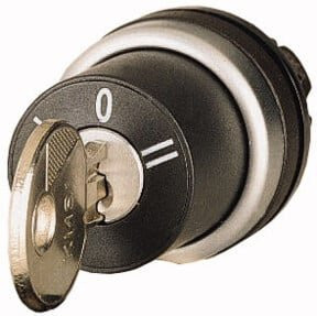 Eaton Schlüsseltaste MS1 M22-WS3 mit 3 Stellungen in Schwarz IP66 - Bild 1