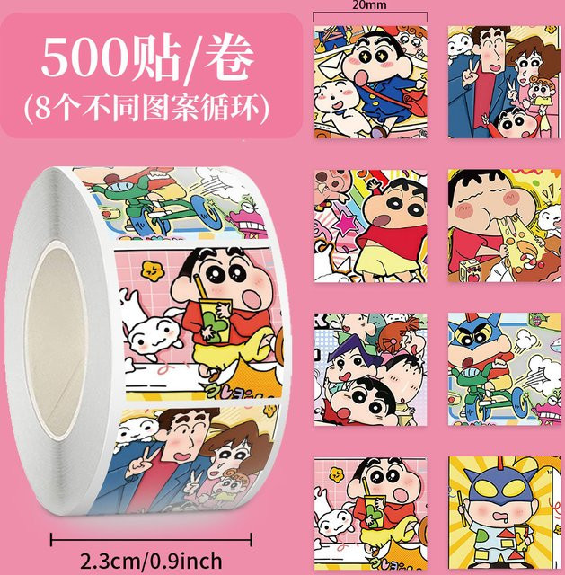Keeppley Crayon Shin-chan Anime Cartoon Aufkleber, 500 Teile/Rolle - Bild 1