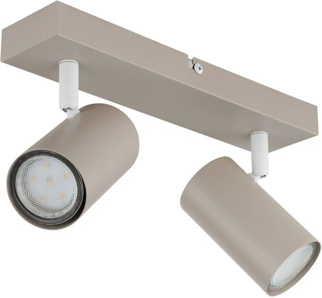 GLOBO Spot Robby 2-flg. Deckenstrahler aus Metall in Sand Weiß, GU10, B/H/T: 26 x 6 x 12 cm - Bild 1