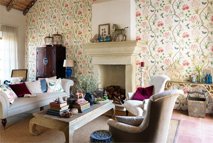 Sanderson Tapete Clementine Chintz Multicolour - Bild 1