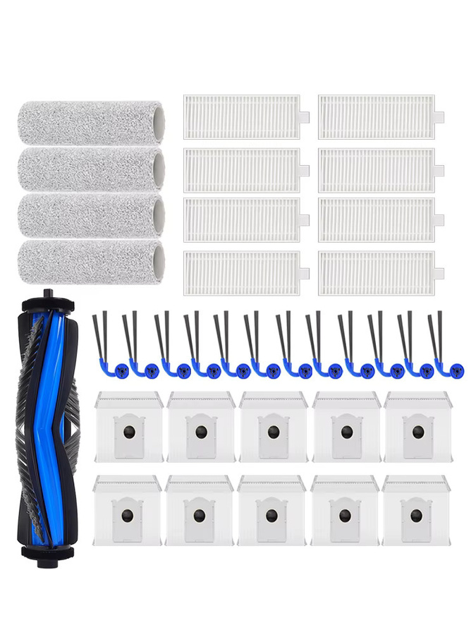 Ecovacs Zubehör-Set mit Hauptseitenbürste, Roller Mopp und Staubbeutel in Multicolour für X9, X9 PRO OMNI, T80S, X11 Pro, X11 PRO OMNI und YEEDI S16 PLUS Staubsauger - Bild 3