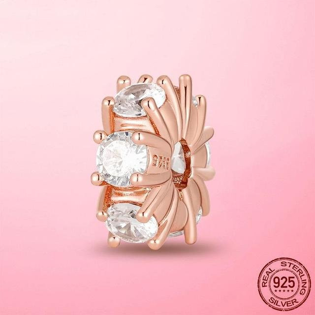 Allbestart Charm Clip Stopper, 925 Sterlingsilber, Roségold, Unisex - Bild 1