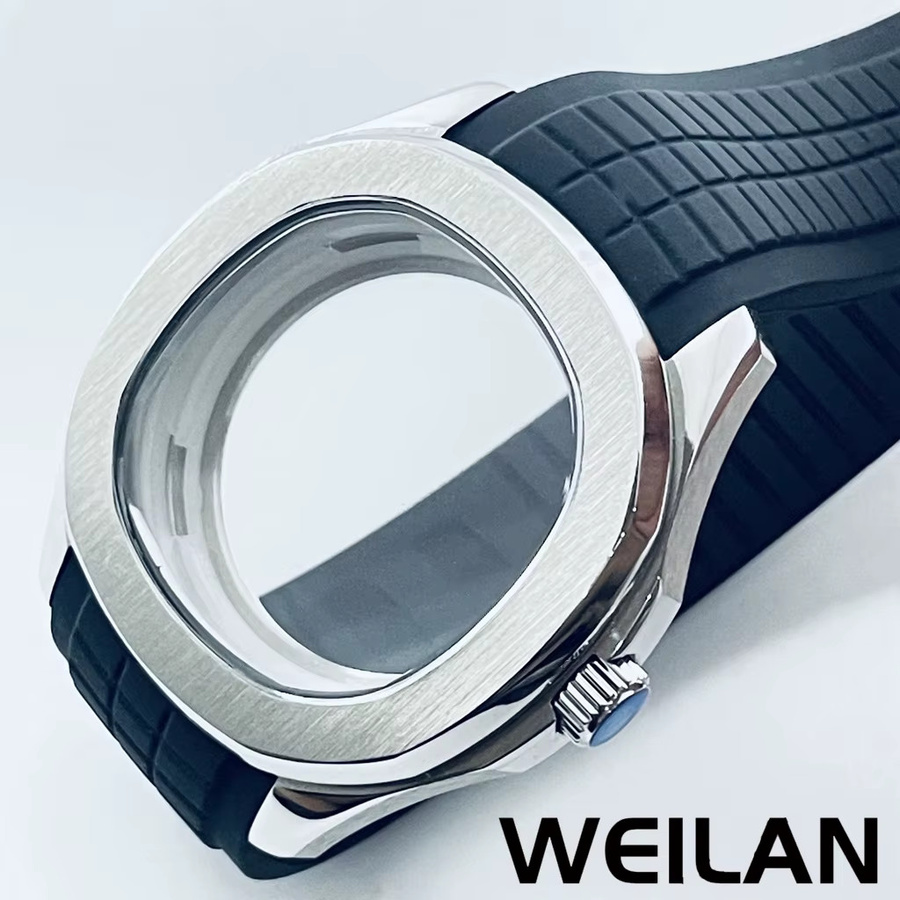 ANGLANG Uhrengehäuse Silber, 42 mm, Saphirglas, Wasserdicht - Bild 4
