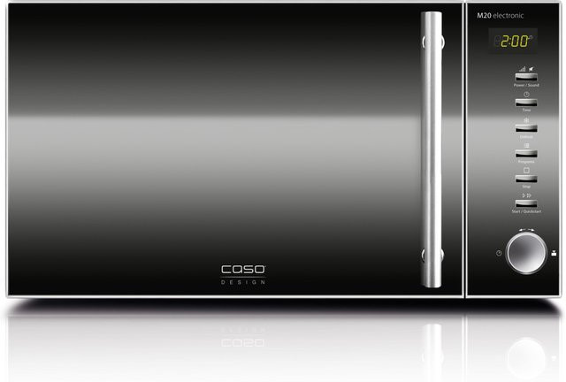 CASO M20 Electronic Solo-Mikrowelle in Schwarz und Edelstahl mit 800W - Bild 1