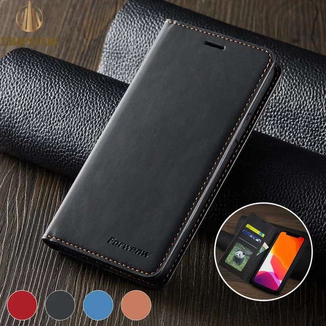 Luxus Leder Flip Hülle als Brieftasche für Samsung Galaxy A04E A14 A24 A34 A54 A05S A15 A25 A35 A55 A06 A16 A36 A56 in Schwarz oder Braun - Bild 1