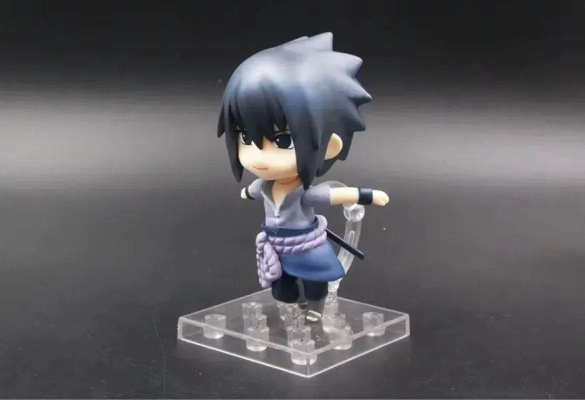 Bandai Naruto Uchiha Sasuke Anime Actionfigur Q-Version aus PVC mit austauschbaren Gelenken, mehrfarbig, Höhe: 10 cm - Bild 6