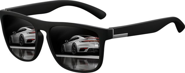 WSZ Sonnenbrille, quadratisch, Vollrand, Kunststoff, Unisex, schwarz - Bild 1
