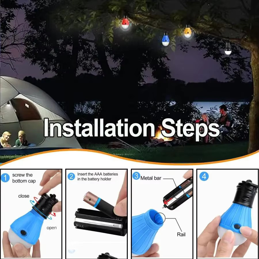 POCKETMAN LED Camping Laterne Tragbare Zelt Lampe als Helles Notlicht für Wandern und Rucksackreisen - Bild 3