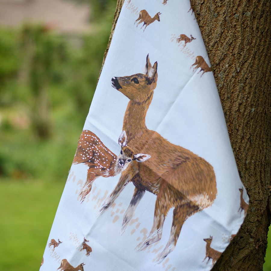 Geschirrhandtuch Reh Myrte von CJ Wildlife in Weiß aus Baumwolle, B: 70,0 cm, H: 47,0 cm - Bild 3