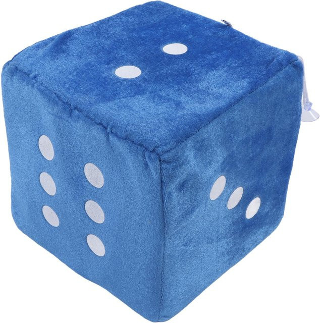 TOMTOP JMS Plüschwürfelspielzeug in Blau als weiches Kissen für Kinder und zur Dekoration - Bild 1