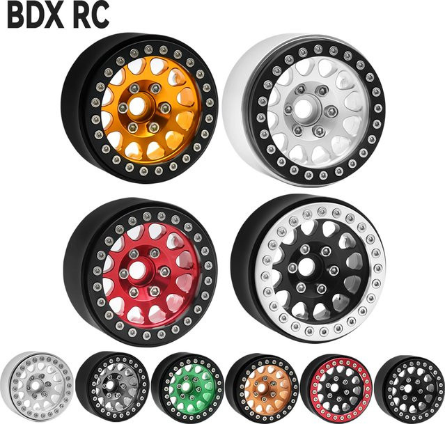 BDXRc Metall 1,9 Beadlock Felgennabe, Grau, Zubehör - Bild 1