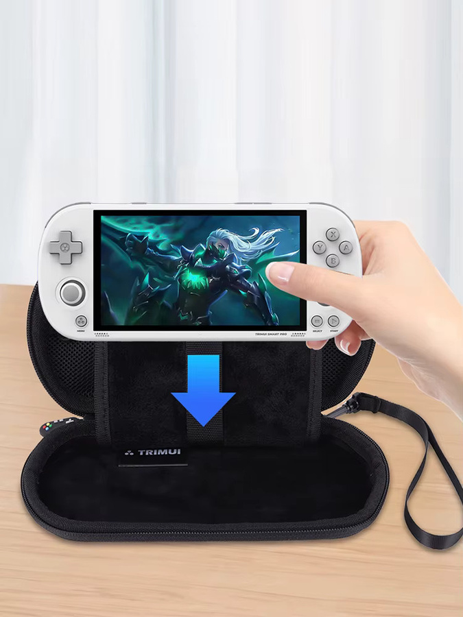 APWIKOGER Schutzhülle für Trimui Smart Pro Retro-Handheld-Spielkonsole, wasserdicht und stoßfest, Schwarz - Bild 4