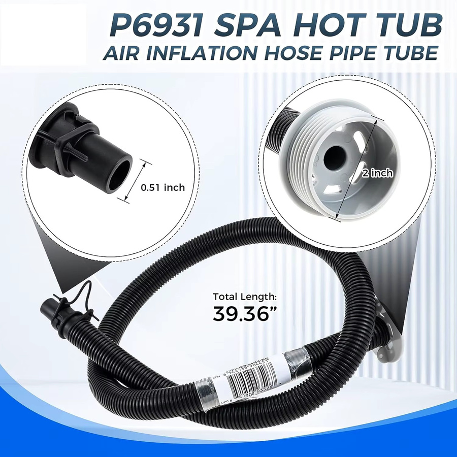 Aufblasbarer Schlauch P6931 für Hot-Pools und Lay-Z-Spas in Schwarz, passend für Intex, Coleman und Bestway - Bild 2