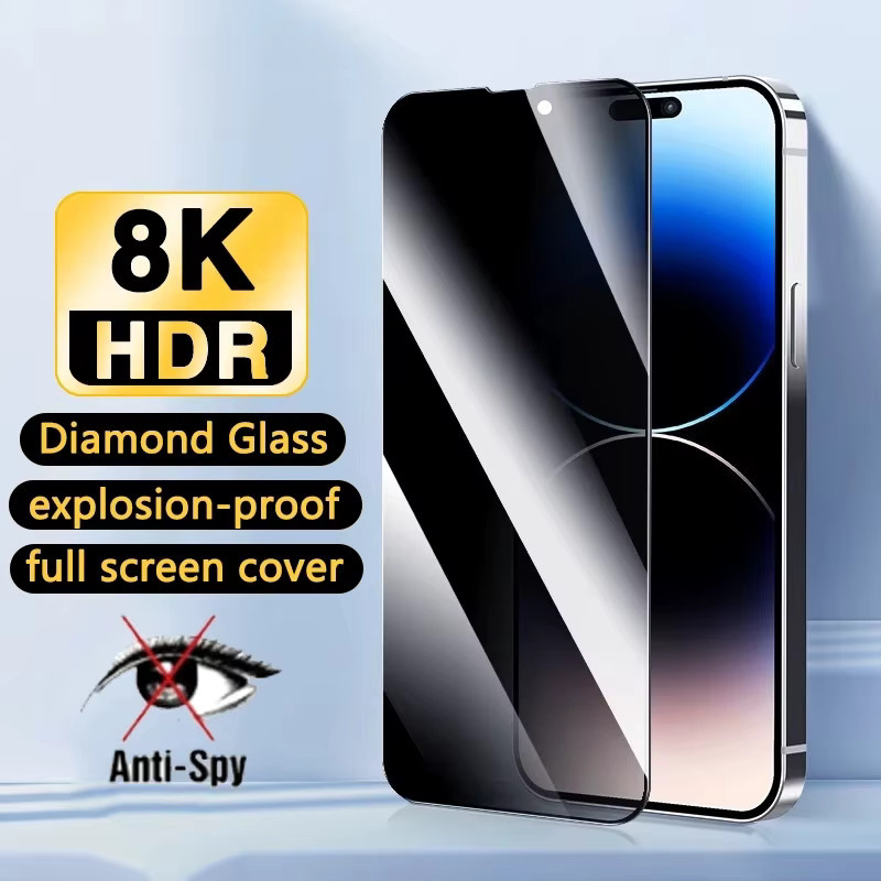 3er Set Anti-Spionage Displayschutzfolien mit 3 Glitzer-Objektivabdeckungen für Apple iPhone 11 bis iPhone 17 Pro Max in Schwarz und Silber - Bild 2
