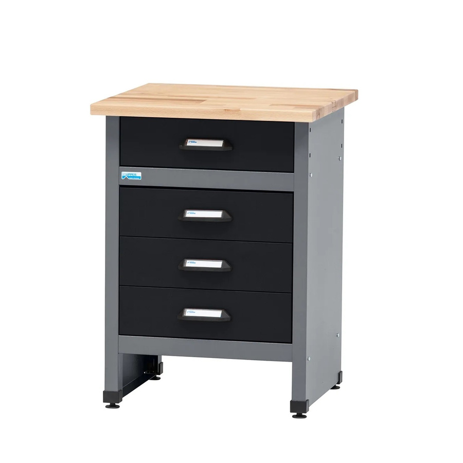 Küpper Werkbank mit 4 Schubladen in Schwarz-Hellgrau, B/T/H: 84 x 60 x 60 cm - Bild 2