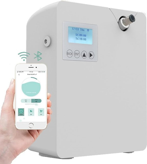 HAOYUNMA Bluetooth Smart Aroma Diffusor in Weiß mit App-Steuerung für bis zu 300m3 Raumvolumen - Bild 1