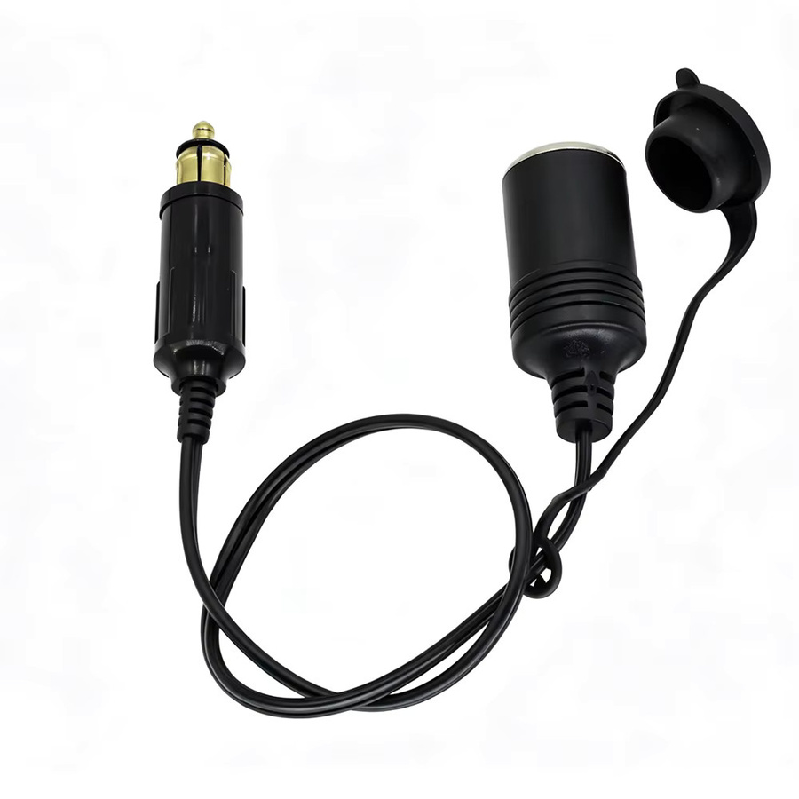 HBXINTAO Auto-Zigarettenanzünder-Buchse Stromadapterkabel mit EU-Stecker für 12V 24V, Schwarz - Bild 3