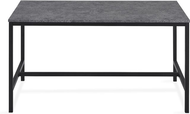 Loungedreams Esstisch Bettina in Grau und Schwarz, rechteckig, Beton Optik, B/T: 180 x 90 cm - Bild 1