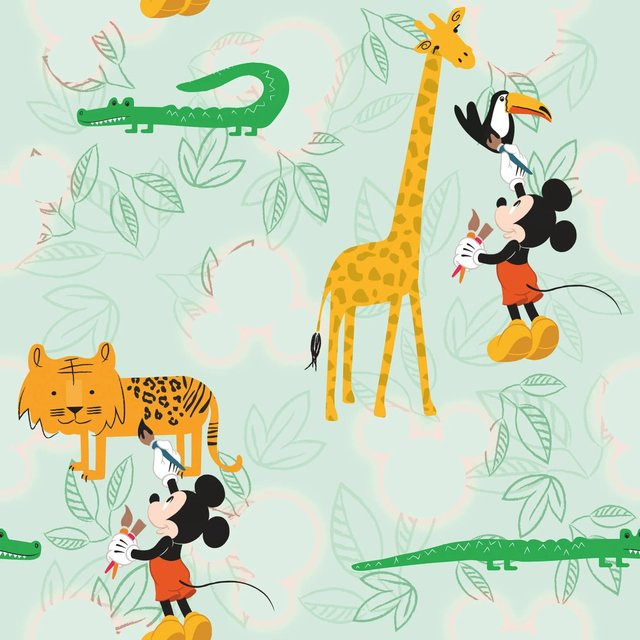 Komar Fototapete Vlies Mickey Doodle Zoo Multicolor Breite: 53 cm, Höhe: 10,05 cm - Bild 1