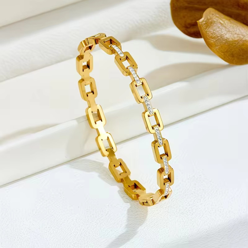 LUXUKISSKIDS Armreifen Edelstahl, Kristall, Gold, Damen - Bild 6
