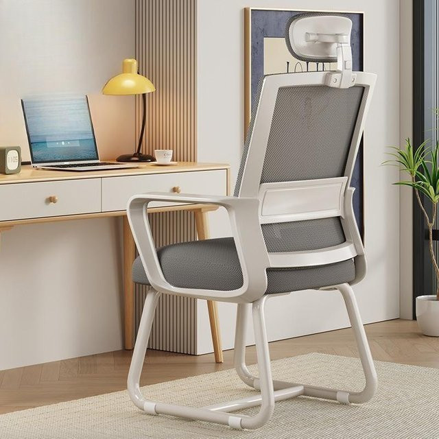 Ergonomischer Gaming-Stuhl in Grau mit Kopfstütze und Armlehnen für Home-Office und Gaming - Bild 1