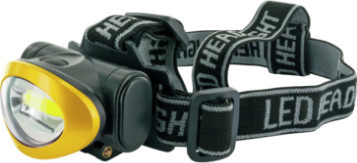 Schwaiger COB LED Stirnleuchte in Schwarz/Gelb mit 3 Betriebsmodi für Werkstatt und Outdoor-Aktivitäten - Bild 1