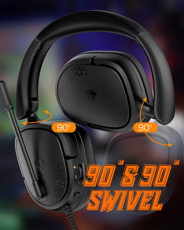 NUBWO HG04L Gaming-Headset mit Mikrofon und 3,5-mm-Klinkenstecker für PS5, PS4, Xbox Series X/S, Xbox One und Nintendo Switch in Pink/Black - Bild 2