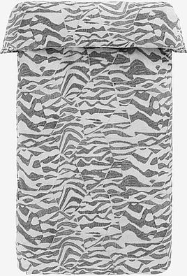 ZEBANNA Bettbezug aus Bio-Baumwolle in Grau mit Grafikprint, atmungsaktiv und waschbar bei 60 Grad - Bild 1