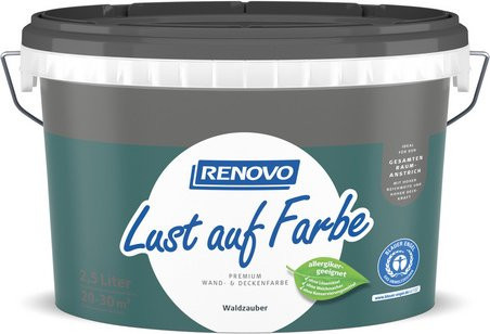 RENOVO Dispersion Lust auf Farbe Waldzauber, Farbe Grün, matt, 2,5 l - Bild 1