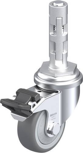 Blickle LRA-TPA 50KF-FI-E01 Lenkrolle mit Feststeller in Grau und Silber, Rad-Durchmesser: 50 mm, Tragfähigkeit: 50 kg - Bild 1