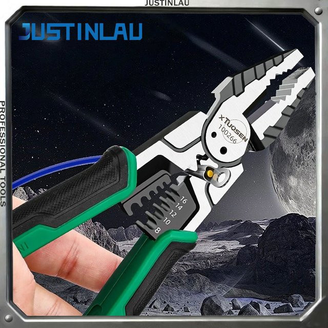 JUSTINLAU Multifunktionale Heavy Duty Diagonalzange aus Legierung für Elektriker und Universal-Hardware-Einsätze - Bild 1