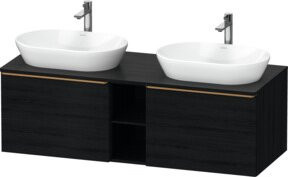 Duravit Waschtischunterschrank D-Neo Wandhängend Schwarz B: 140 cm, T: 55 cm, H: 45,9 cm - Bild 1