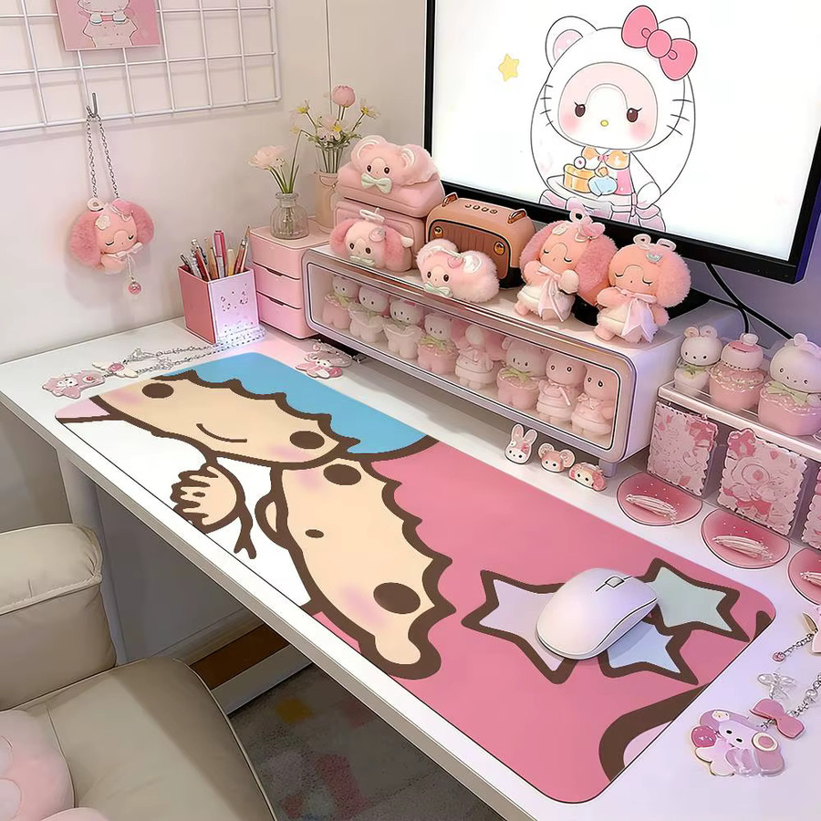Moetch L-Little Twin S-Stars Mauspad Sakura Anime Design, Mehrfarbig - Bild 2