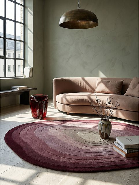 Hochflorteppich Wolle Kadima Design von PARRET in Maulbeere, B: 200 cm, T: 290 cm - Bild 1