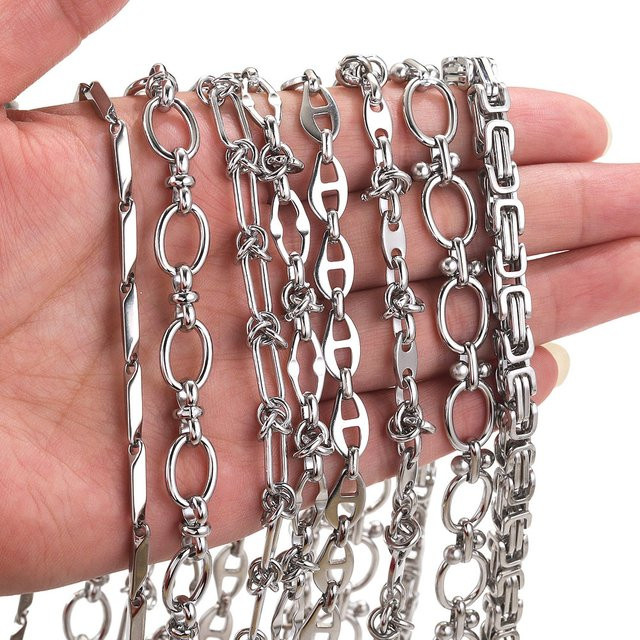 baizzx Kette Edelstahl, 1 Meter, Unisex - Bild 1