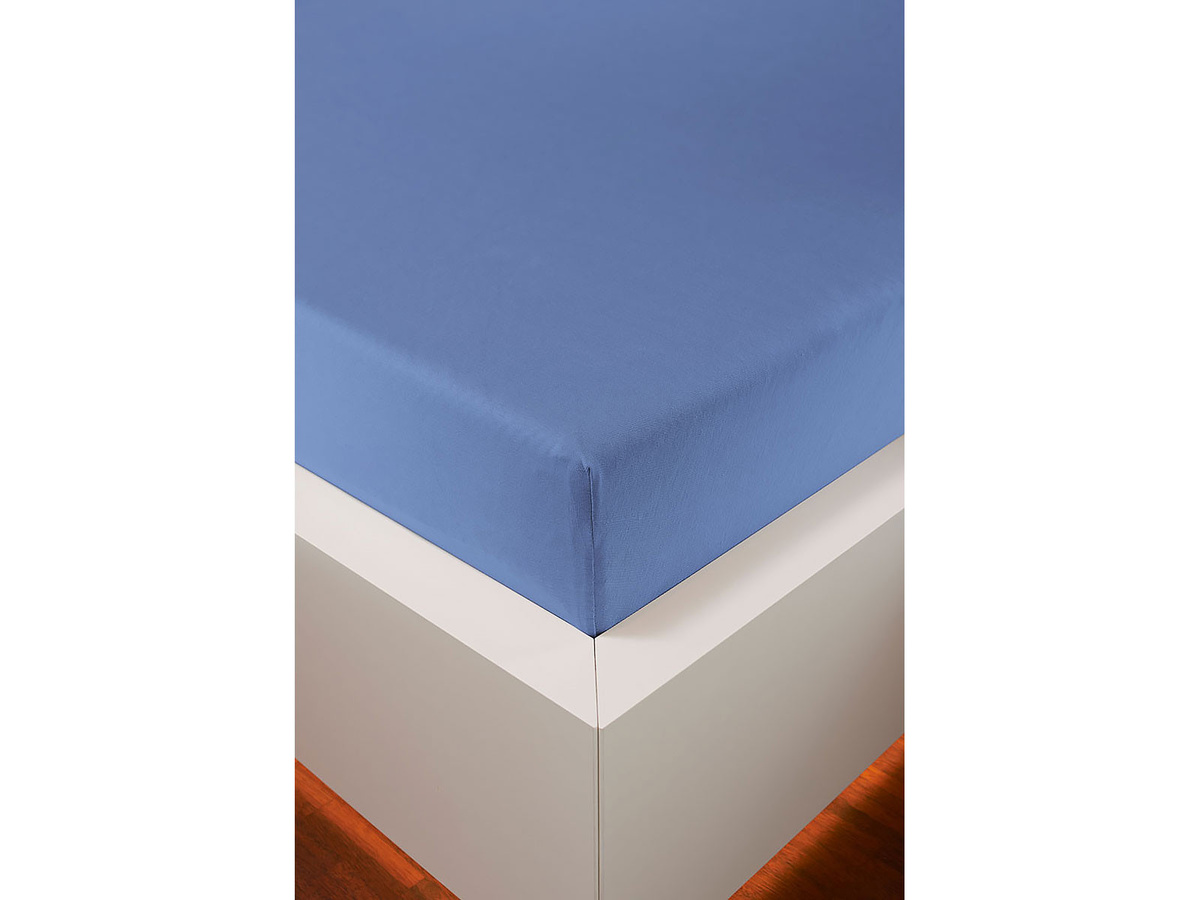 Edel-Jersey Spannleintuch von Hefel aus Lyocell in Blau - Bild 1